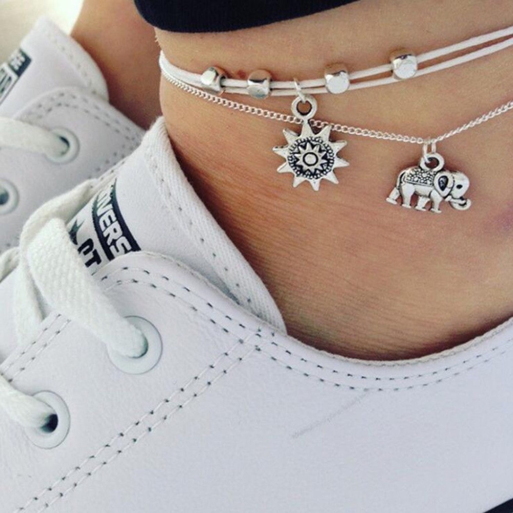 ✨HOST PICK!✨Elephant and Sun Boho Ankle Bracelet - Picture 2 of 6